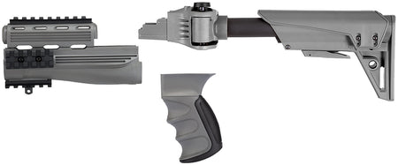 ATI Outdoors S-Force Six-Position Folding Gray Polymer Stock with Pistol Grip and Cheekrest for AK-47