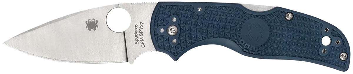 Spyderco Native 5 Lightweight C41PCBL5 2.95" Plain CPM SPY27 Spear Point Stainless Blade Cobalt Blue FRN Handle