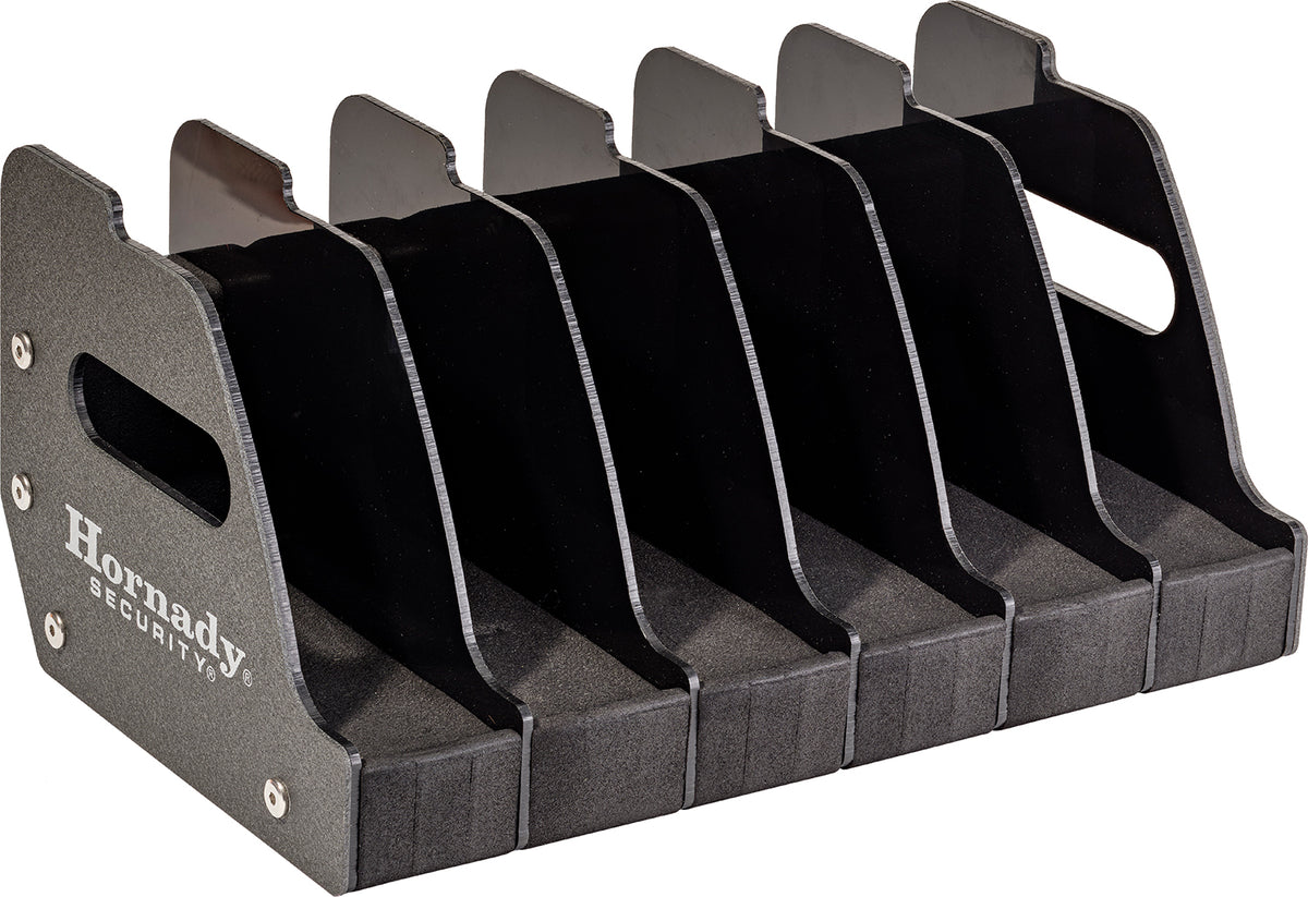 Hornady 95832 Metal 6-Pistol Storage Rack with Foam and Plastic Dividers
