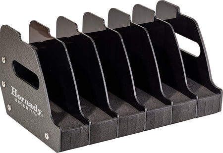 Hornady 95832 Metal 6-Pistol Storage Rack with Foam and Plastic Dividers