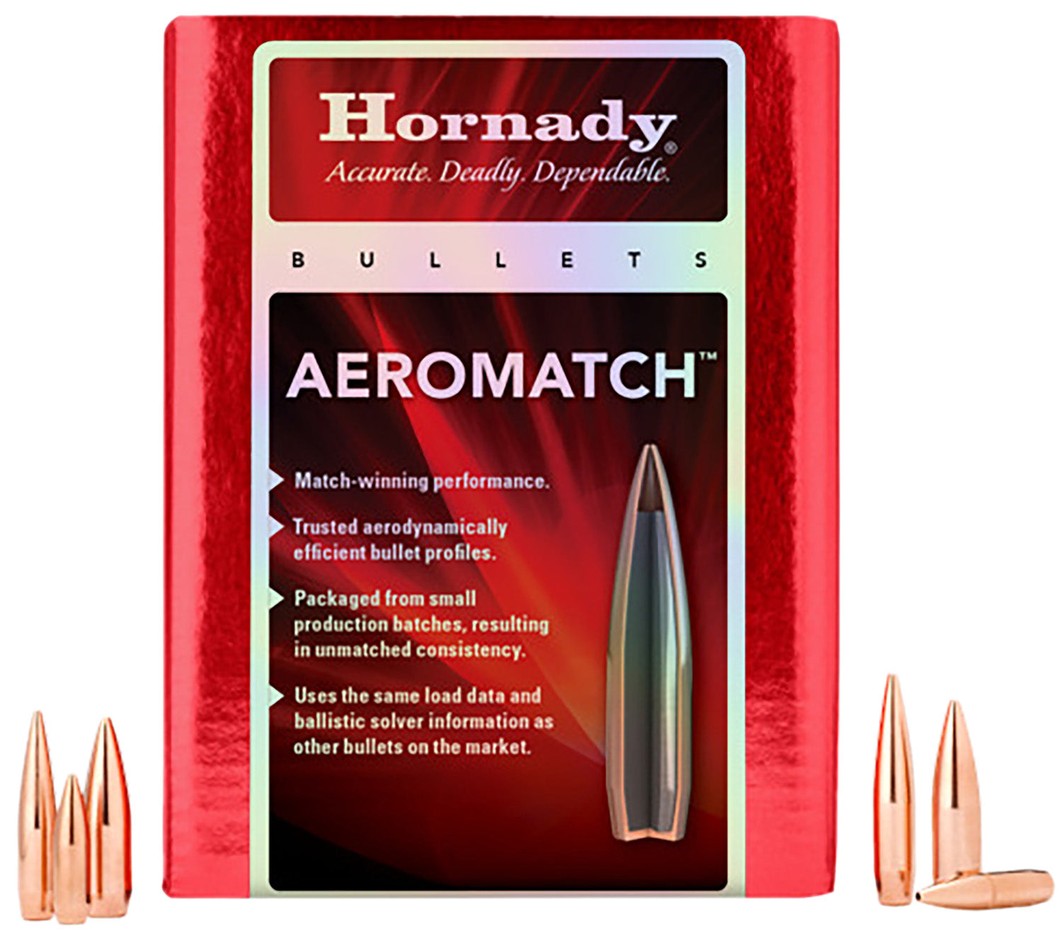 Hornady 227711 AeroMatch .224 Caliber 69 Grain HPBT Bullets Box of 500