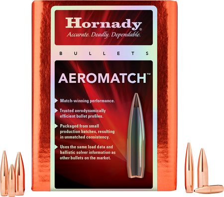 Hornady 307191 AeroMatch .308 Caliber 175 Grain HPBT Bullets Box of 500