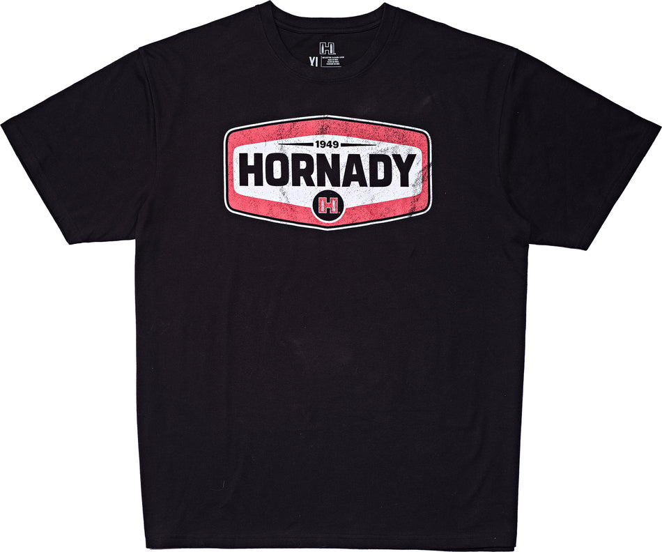 Hornady Black Cotton Short Sleeve Shirt Hornady Logo Medium