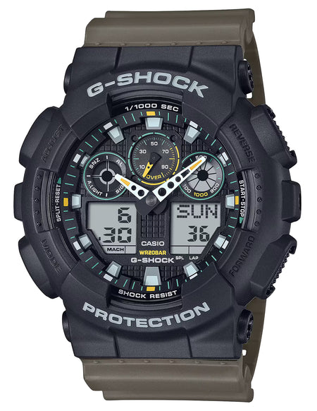 GSHOCK GA100TU1A3CR ANLG-DIGTL GRN