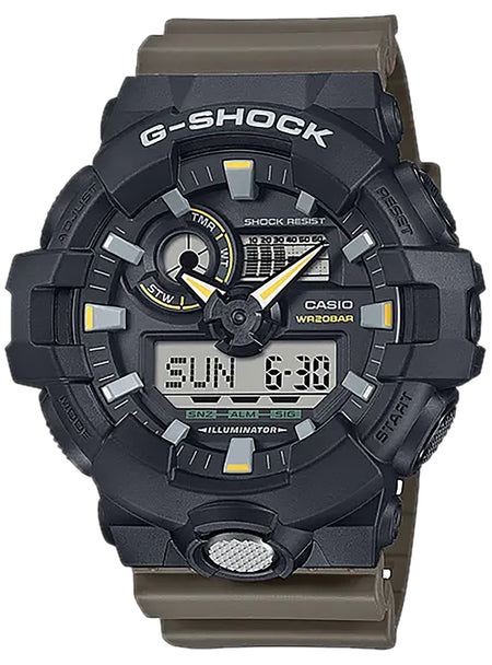 GSHOCK GA710TU1A3CR ANLG-DIGTL CNTR BUT LGHT GRN