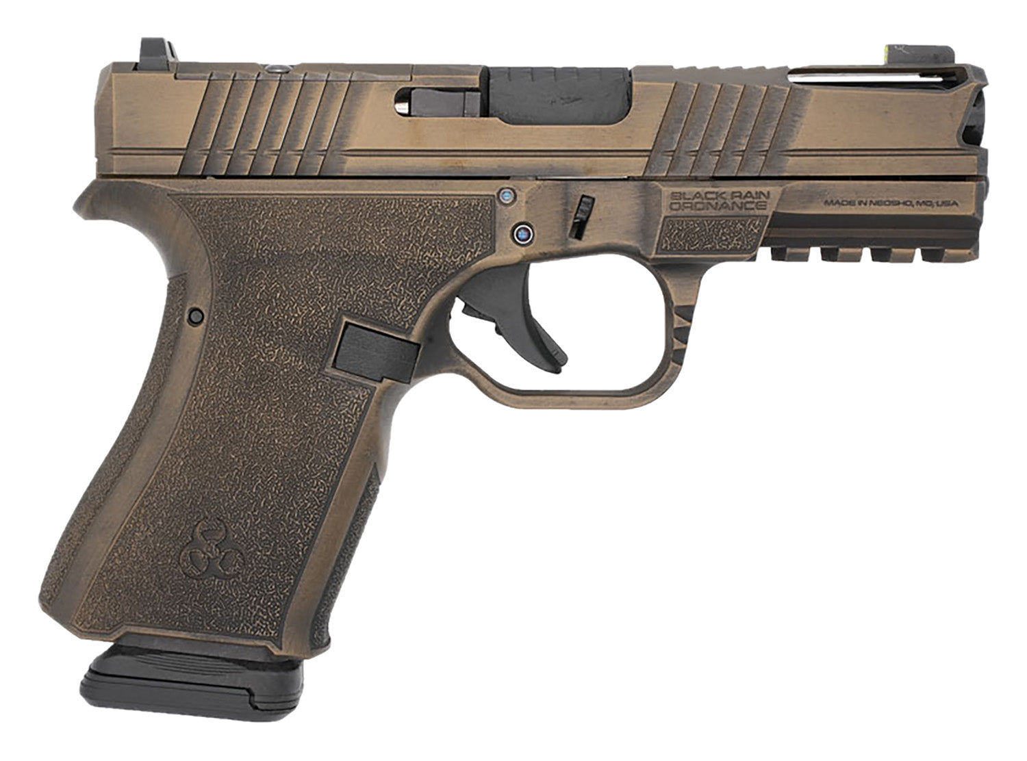 Black Rain Ordnance FLP9MMBB Compact Frame 9mm 15+1 4" Stainless Steel Slide