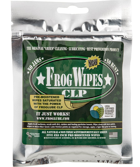 FrogLube 14936 Frog Wipes 5-Pack in Resealable Ziplock