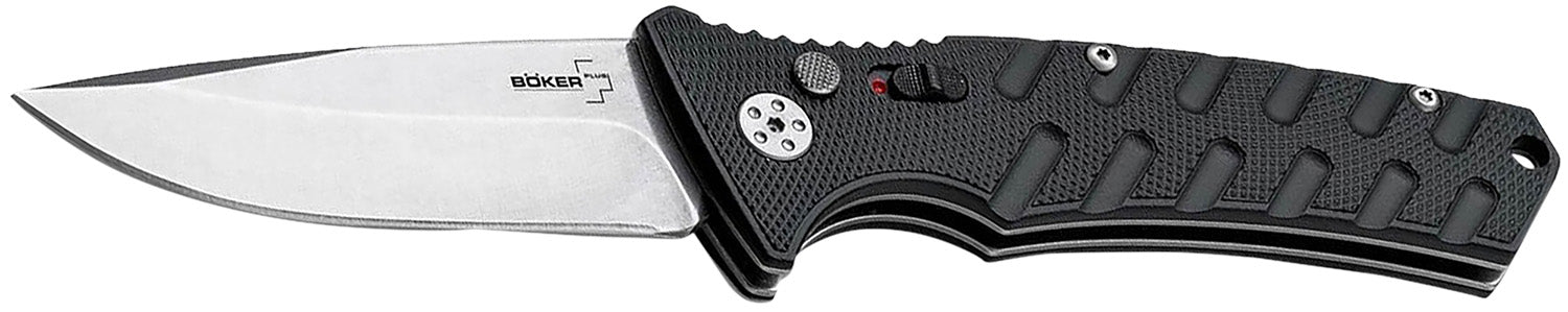 Boker Plus 01BO457 Strike Automatic Pocket Knife 3.35" D2 Blade Milled Aluminum Scales