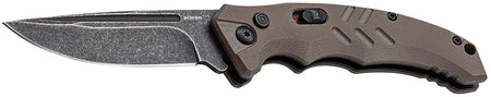 Boker Plus 01BO483 Intention II Auto Pocket Knife Drop Point Stonewash D2 Brown G10