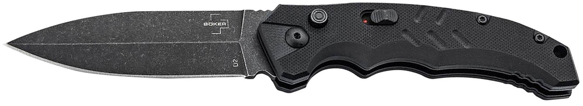 Boker Plus 01BO796 Intention II 3.35" Tactical Auto Dagger D2 Steel Black G10 Scales