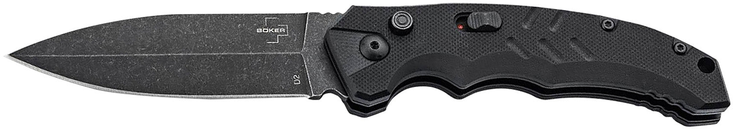 Boker Plus 01BO796 Intention II 3.35" Tactical Auto Dagger D2 Steel Black G10 Scales
