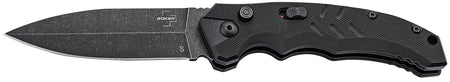 Boker Plus 01BO796 Intention II 3.35" Tactical Auto Dagger D2 Steel Black G10 Scales