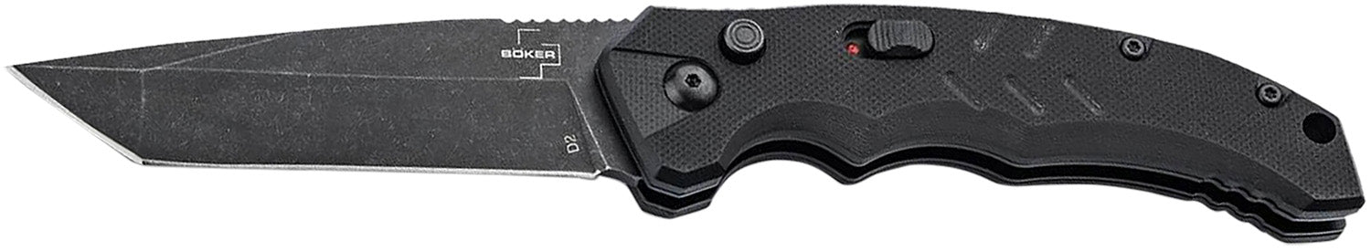 Boker Plus 01BO797 Intention II 3.07" Tactical Auto Tanto D2 Steel Black G10 Scales
