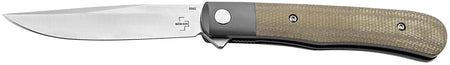 Boker 01BO930 Modern Trapper Uno Pocket Knife 3.23" Nitro-V Blade Gray Micarta Scales