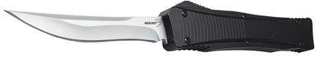 Boker Plus Eagle OTF 06EX243 3.35" Recurve D2 Steel Blade Titanium-Coated Black Aluminum Handle