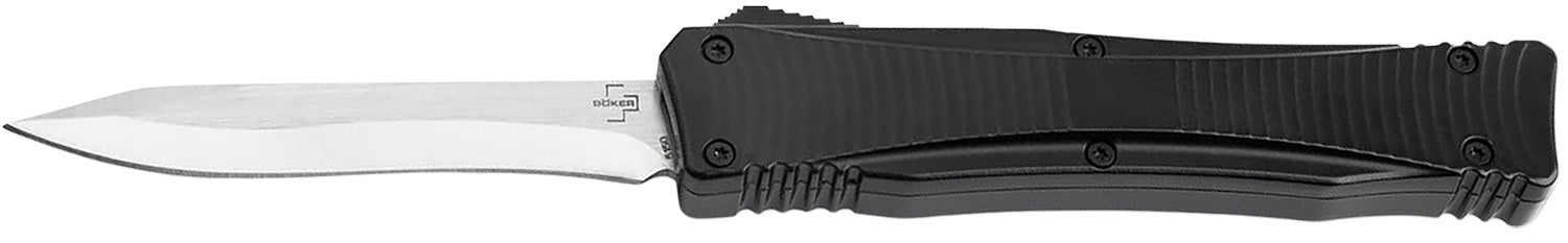 Boker Plus Falcon 2.0 06EX245 3.35" Reverse Tanto D2 Blade Titanium-Coated Black Aluminum Handle OTF