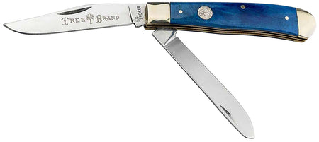 Boker 110828 Traditional Trapper 2.0 D2 Clip Point/Spey Knife Blue Jigged Bone Scales
