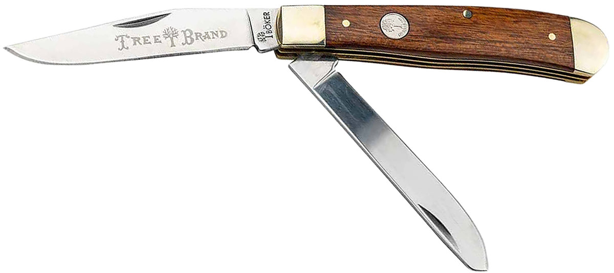 Boker 110832 Traditional Trapper 2.0 D2 Clip Point/Spey Knife Rosewood Tulip Wood Scales