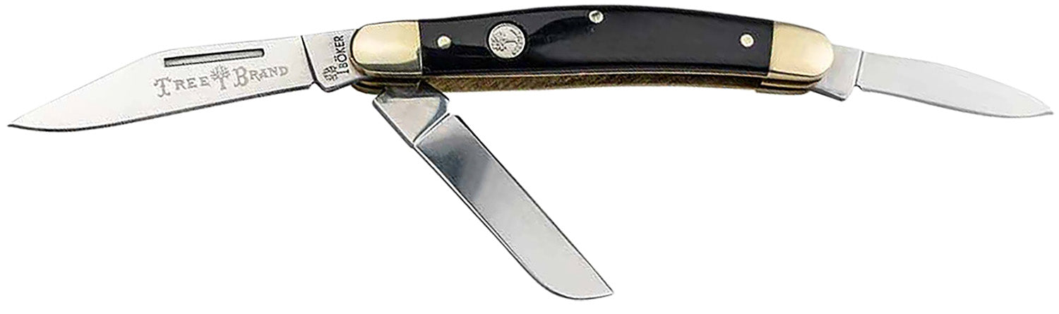 Boker 110857 Traditional Stockman Large D2 Clip/Sheepsfoot/Spey Knife Brown Jigged Bone Scales