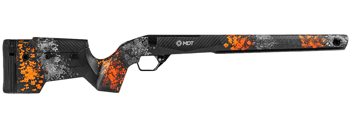 MDT CRBN Orange/Gray Foam Filled Carbon Fiber Remington 700 Stock