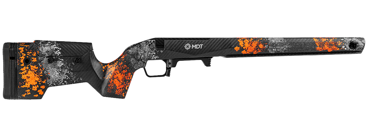 MDT CRBN Carbon Fiber Stock Orange/Gray Fits Remington 700 Foam Filled