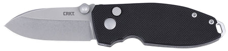 CRKT 2474 SQUID 2.27" Folding D2 Steel Blade with Stonewashed Finish, Black G10 Handle