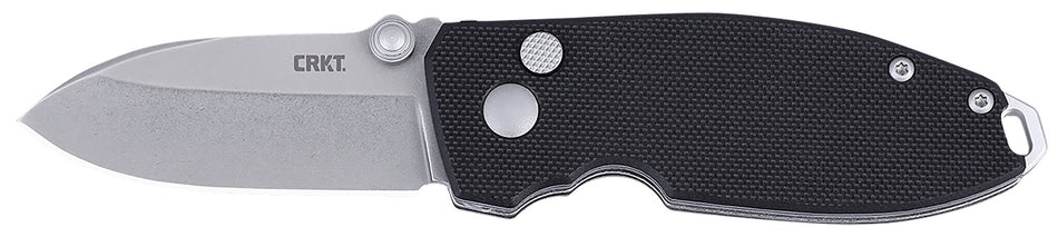 CRKT 2474 SQUID 2.27" Folding D2 Steel Blade with Stonewashed Finish, Black G10 Handle