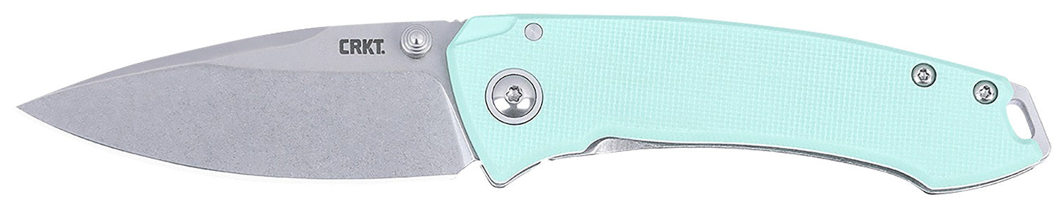 CRKT 2522B Tuna Compact EDC 2.73" Stonewashed 14C28N Folding Knife, G10/SS Handle
