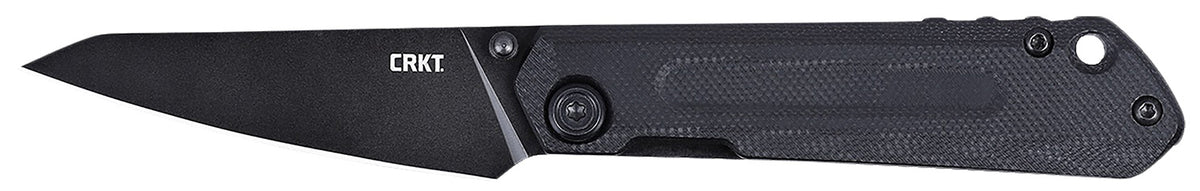 CRKT 2670 Straight Compact EDC 2.60" Wharncliffe D2 Steel Folding Knife, Black G10 Handle