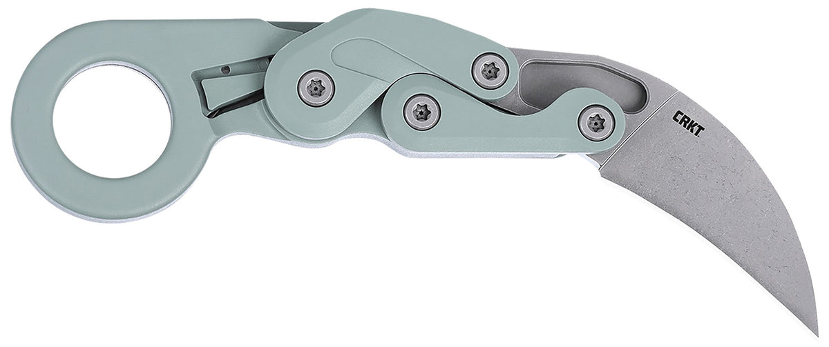 CRKT 4041GR Provoke 2.41" Folding Karambit Satin D2 Steel, Gray Cerakote Aluminum Handle