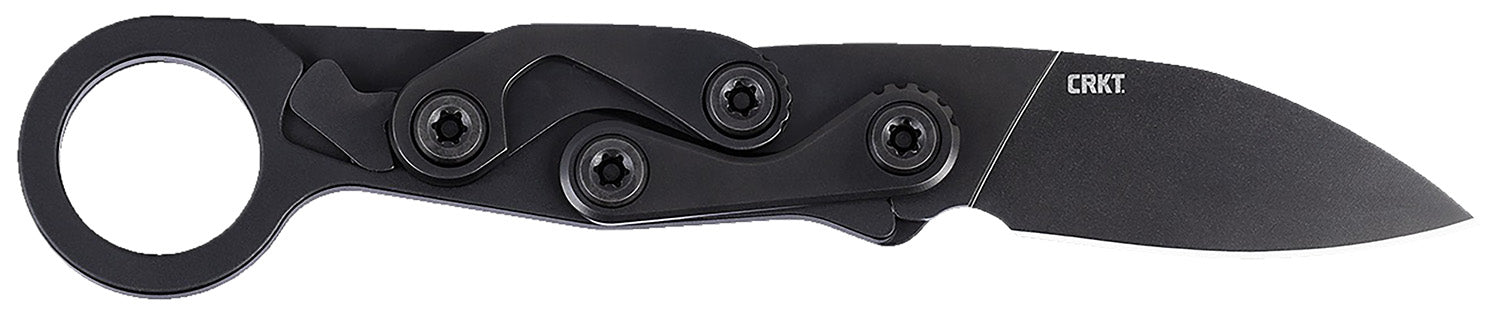 CRKT 4050K Provoke EDC 2.47" Black Oxide D2 Folding Knife, Lightweight Black Aluminum Handle
