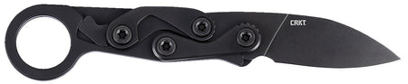 CRKT 4050K Provoke EDC 2.47" Black Oxide D2 Folding Knife, Lightweight Black Aluminum Handle