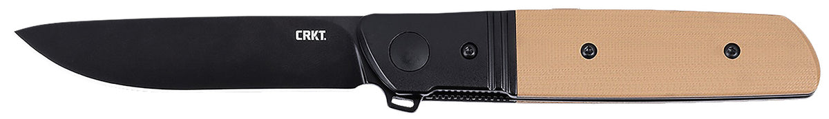 CRKT 5720B Bamboozled 3.34" Black Oxide D2 Steel Folding Knife, Bronze/Black G10 SS Handle