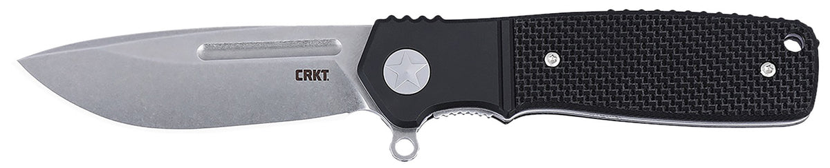CRKT K246KXP Homefront Compact 2.91" Stonewashed S35VN Steel Folding Knife, Black G10 Handle