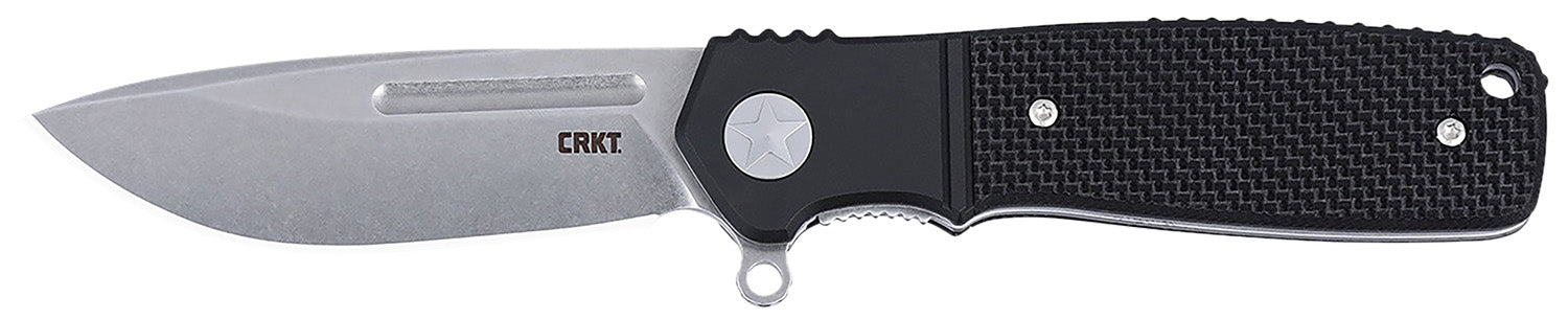 CRKT K246KXP Homefront Compact 2.91" Stonewashed S35VN Steel Folding Knife, Black G10 Handle