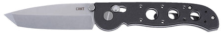 CRKT M16-02X 3.11" Stonewashed D2 Tanto Folding Knife, Lightweight Black Grivory Handle
