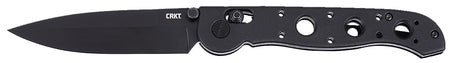 CRKT M16-03XK 3.57" Black EDP D2 Spear Point Folding Knife, Black Grivory Handle