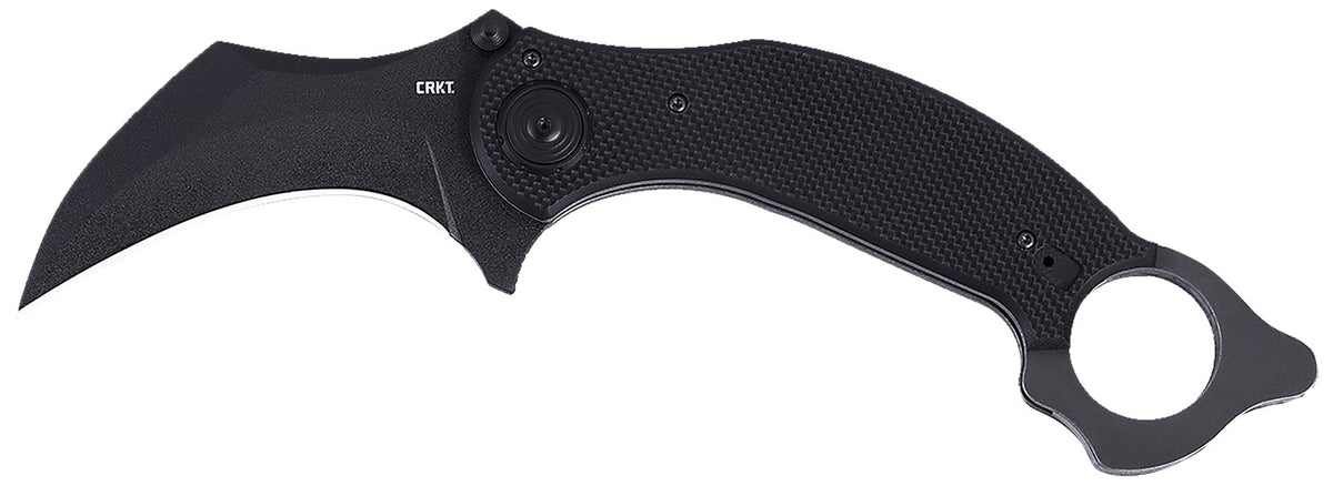 CRKT 2635 Du Hoc 3.62" Fixed Karambit Knife, Black Powder Coated D2 Blade, G10 Handle