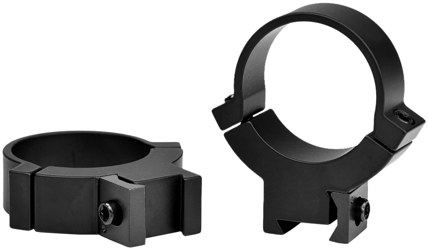 Warne 732M 30mm High Rimfire Horizontal Split Black Steel Scope Rings 3/8"/11mm Dovetail