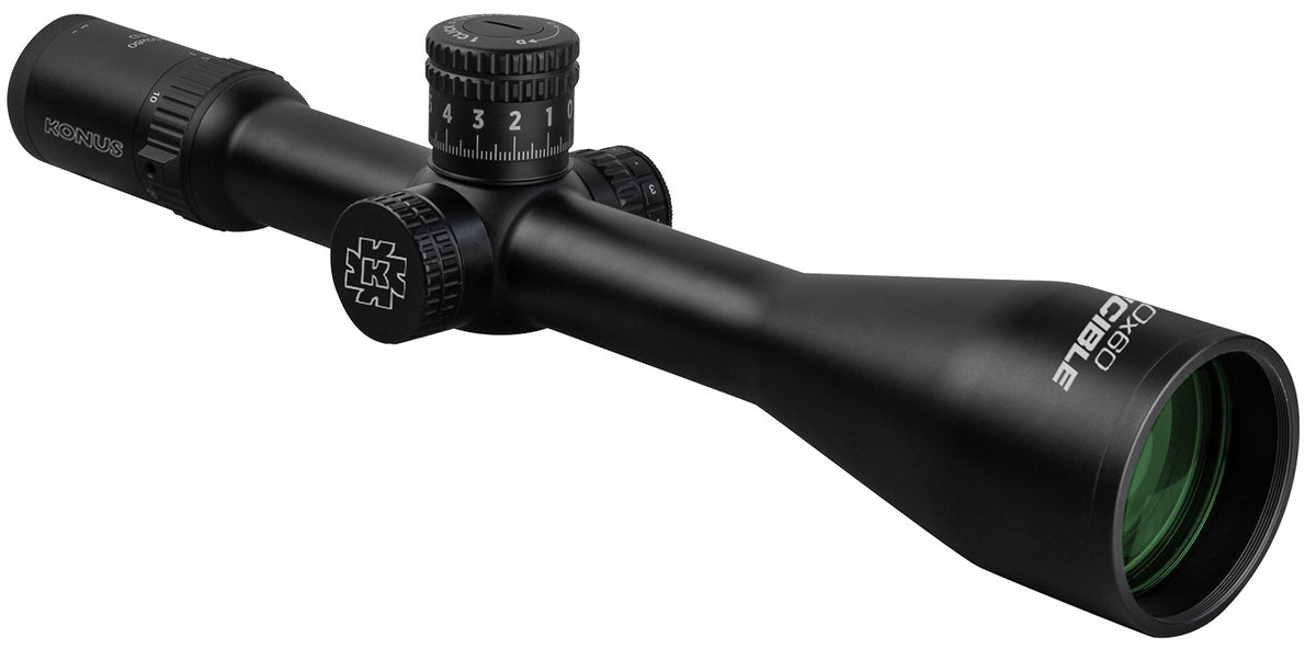 Konus 7177 Invincible 34mm Tube 5-50x60mm Illuminated Dot Fine Crosshair Reticle Riflescope