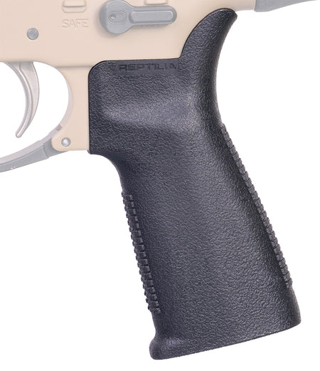 Reptilia LLC 100133 CQG-L Long Ergonomic Pistol Grip Nylon Black for AR15 SR25 MCX