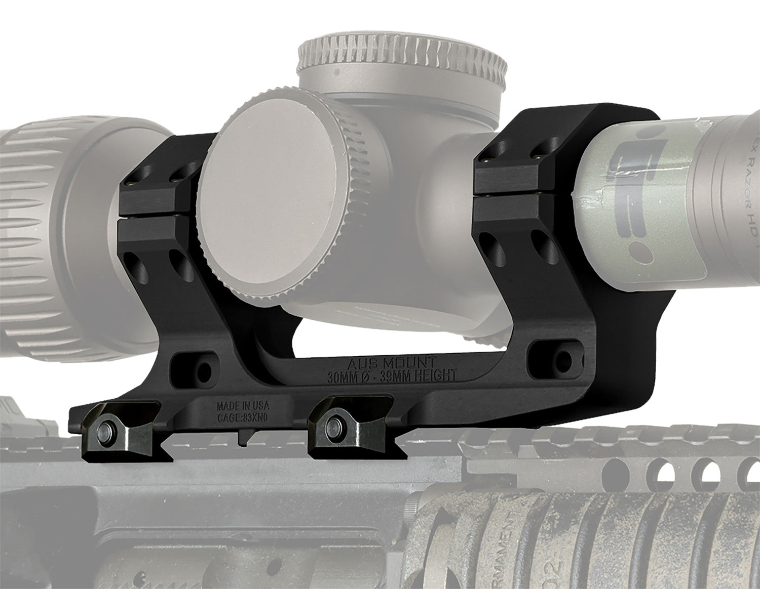 Reptilia LLC 100116 Black 30mm AUS Optic Mount M1913 Picatinny Rail