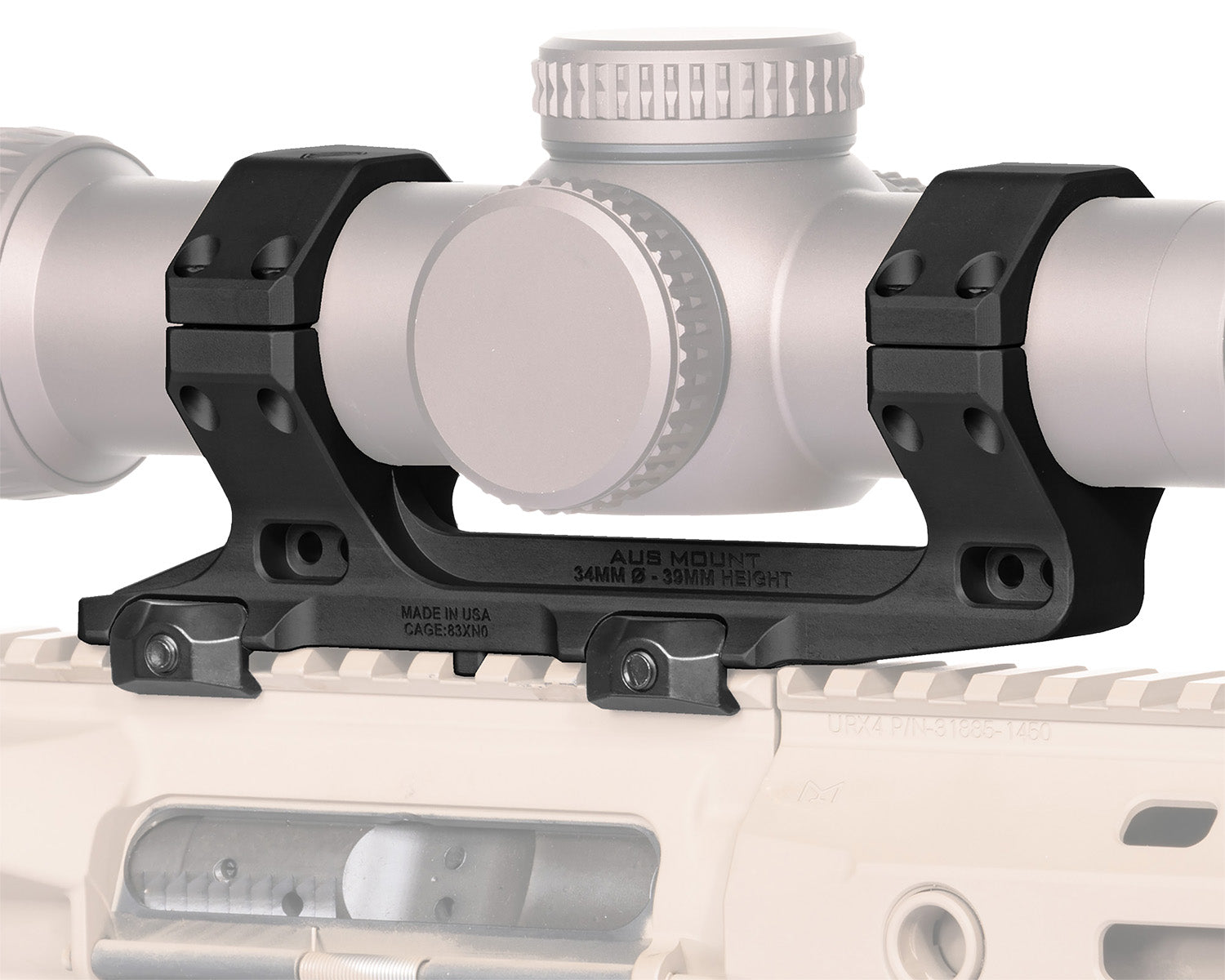 Reptilia LLC 100153 Black 34mm AUS Optic Mount M1913 Picatinny Rail