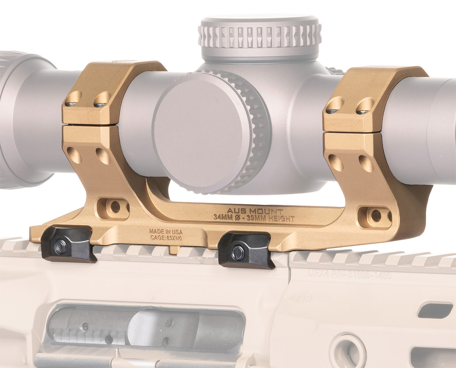 Reptilia LLC 100155 FDE 34mm AUS Optic Mount M1913 Picatinny Rail