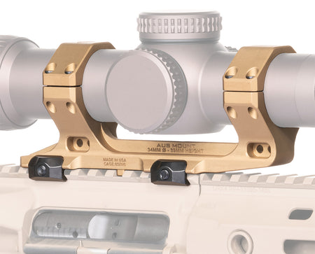 Reptilia LLC 100155 FDE 34mm AUS Optic Mount M1913 Picatinny Rail
