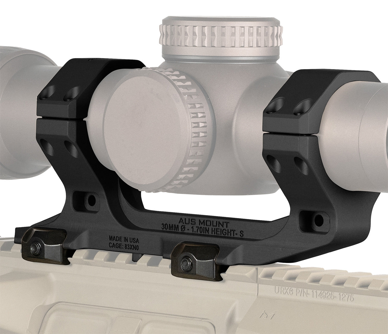 Reptilia LLC 100238 Black 30mm 1.70" AUS Optic Mount M1913 Picatinny Rail
