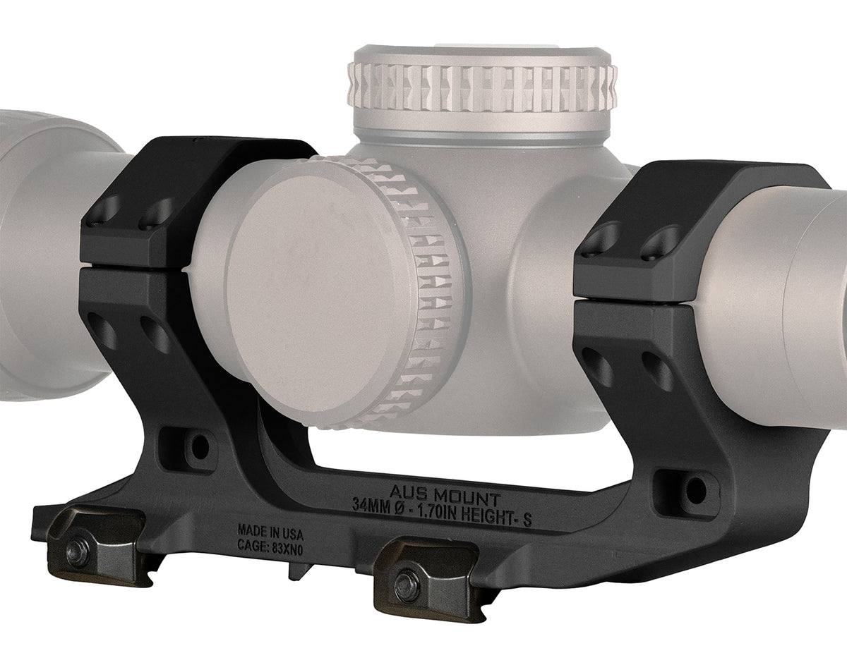 Reptilia LLC 100240 Black 34mm 1.70" AUS Optic Mount M1913 Picatinny Rail