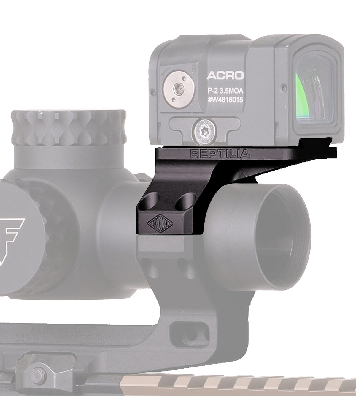 Reptilia ROF-90 30mm Black Aluminum Optic Offset Mount for Geissele