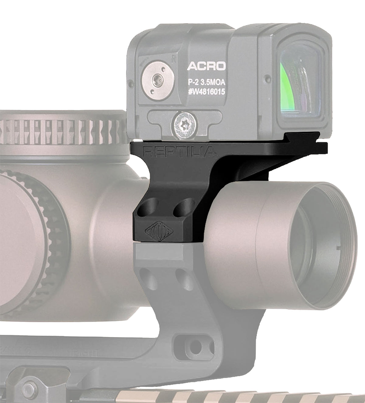 Reptilia ROF-90 34mm Black Optic Mount Adapter for Aimpoint ACRO/Steiner MPS