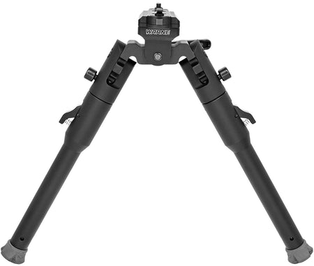 Warne 7914M Folding Skyline Lite Bipod Black Aluminum and Steel